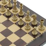 Elegant wood and metal chess 30cm 5