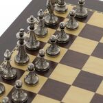 Elegant wood and metal chess 30cm 6