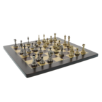 Elegant wood and metal chess 30cm 7