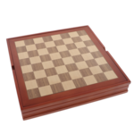 Exclusive chess in a wooden box with wooden and metal medieval figurine pieces 37cm 11