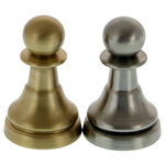 Exclusive chess in walnut wood and brass 42 cm 8