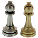 Exclusive chess in walnut wood and brass 42 cm 10
