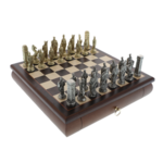 Exclusivist Chess Romans vs Barbarians wooden board with drawer 32cm
