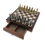 Exclusivist Chess Romans vs Barbarians wooden board with drawer 32cm 3