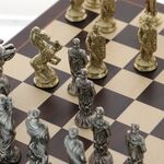 Exclusivist Chess Romans vs Barbarians wooden board with drawer 32cm 6