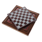 Elegáns mágneses sakk fa tartóval 17 cm 7