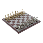 Elegáns mágneses sakk fa tartóval 17 cm 3