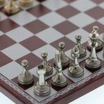 Elegáns mágneses sakk fa tartóval 17 cm 5