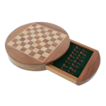 Exclusive Magnetic Chess Set with drawer Maple and Acacia wood 5