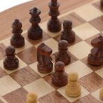 Exclusive Magnetic Chess Set with drawer Maple and Acacia wood 8