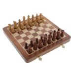 Exclusive Magnetic Chess box, pieces of Maple and Acacia wood 25cm 1