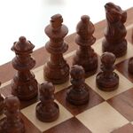 Exclusive Magnetic Chess box, pieces of Maple and Acacia wood 25cm 4