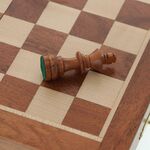 Exclusive Magnetic Chess box, pieces of Maple and Acacia wood 25cm 5