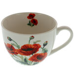 Set of 2 coffee cups with poppies 4