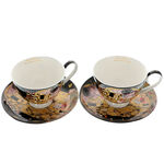 Set of 2 cups and saucers Gustav Klimt: The Kiss 2