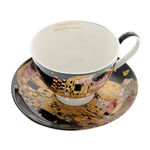 Set of 2 cups and saucers Gustav Klimt: The Kiss 3