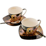 Set of 2 Black Gustav Klimt Teapots 1