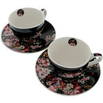 Espresso Set Vintage Flowers 1