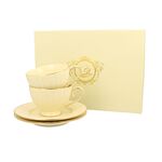 Set of 2 Nina porcelain cups and plates 220ml 3