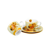 Set of 2 Van Gogh Sunflower espresso cups 90ml 3