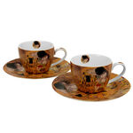 Set 2 cesti espresso Gustav Klimt Sarutul 90ml