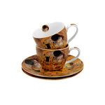 2 espresso cup set Gustav Klimt The Kiss 90ml 3