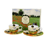 Set of 2 Monet Poppy Field porcelain espresso cups 90 ml 1