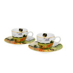 Set of 2 Monet Poppy Field porcelain espresso cups 90 ml 2