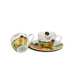 Set of 2 Monet Poppy Field porcelain espresso cups 90 ml 3