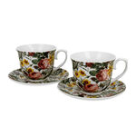 Set of 2 porcelain cups with flowers Spring 250ml 2