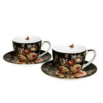 Set of 2 porcelain cups with Warda flowers 250ml 2