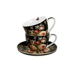 Set of 2 porcelain cups with Warda flowers 250ml 4