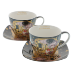 Set of 2 Klimt Kiss Black porcelain cups 250ml 4