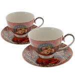 Set of 2 porcelain cups Mucha Topaz