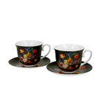Set of 2 multicolored Bouquet porcelain cups 250ml 2