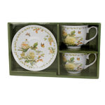 Set of 2 Edith rose porcelain cups 250ml 4