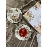 Set of 2 Zahra rose porcelain cups 250ml 8