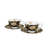 Set of 2 cups Royal English Roses black 250ml 2