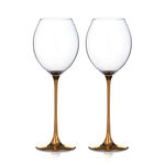 Set of 2 Wine Glasses Elegance Gold 1