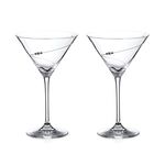 Set of 2 Glasses Martini Cristal Silhouette 1