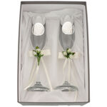 Set of 2 silver wedding glasses 3