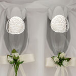 Set of 2 silver wedding glasses 4