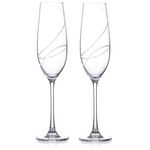 Set with 2 champagne glasses Chrystal Aurora 1