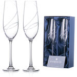 Set with 2 champagne glasses Chrystal Aurora 2