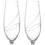 Set with 2 champagne glasses Chrystal Aurora 4