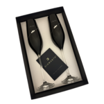 Set 2 Pahare Sampanie Cristal Black Silhouette 11