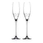 Set of 2 Chrystal Glasses for Champagne Elegance Arabesque