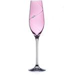 Set 2 Pahare Sampanie Cristal Pink Silhouette 3