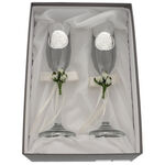 Set of 2 champagne glasses wedding tree of life 4