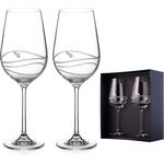 Set of 2 Venezia crystal white wine glasses 2